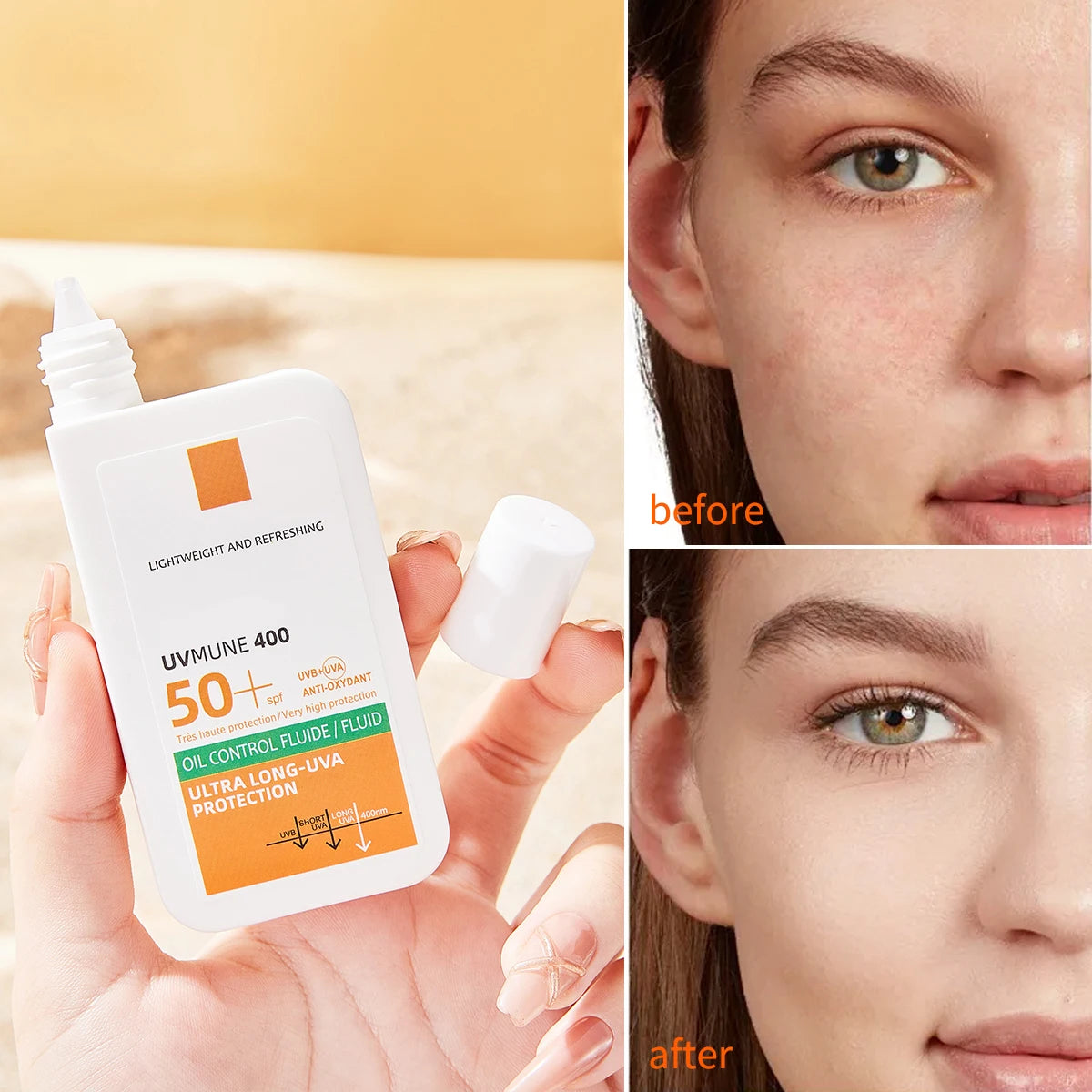 Long Lasting Facial Sunscreen and Refreshing Moisturizer